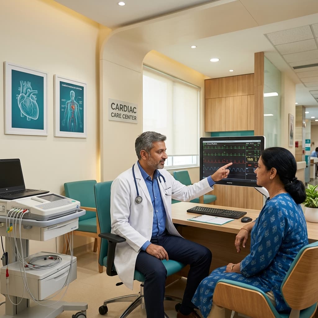 Ayushmann Heart Center — Doctor consulting patient